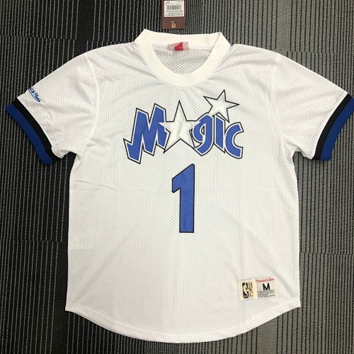 Mitchellness 魔术队 白色 1号 麦迪 复古网眼短袖