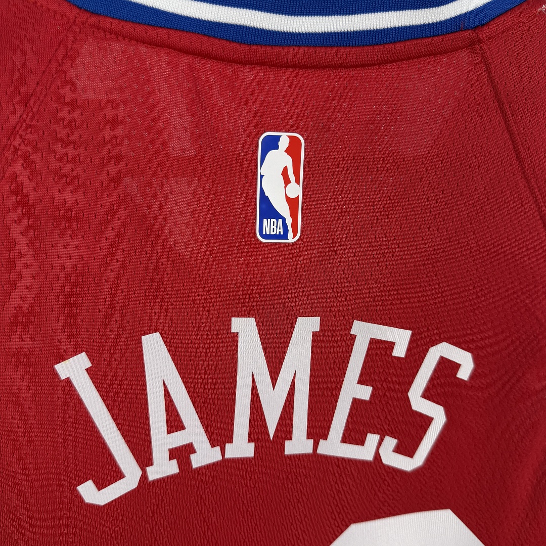 Philadelphia 76ers 22/23 Swingman #23 LeBron James Camisa Vermelha, foto 3