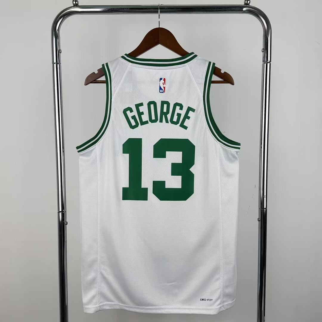 Boston Celtics Casa #13 Paul George Camisa Branca, foto 7