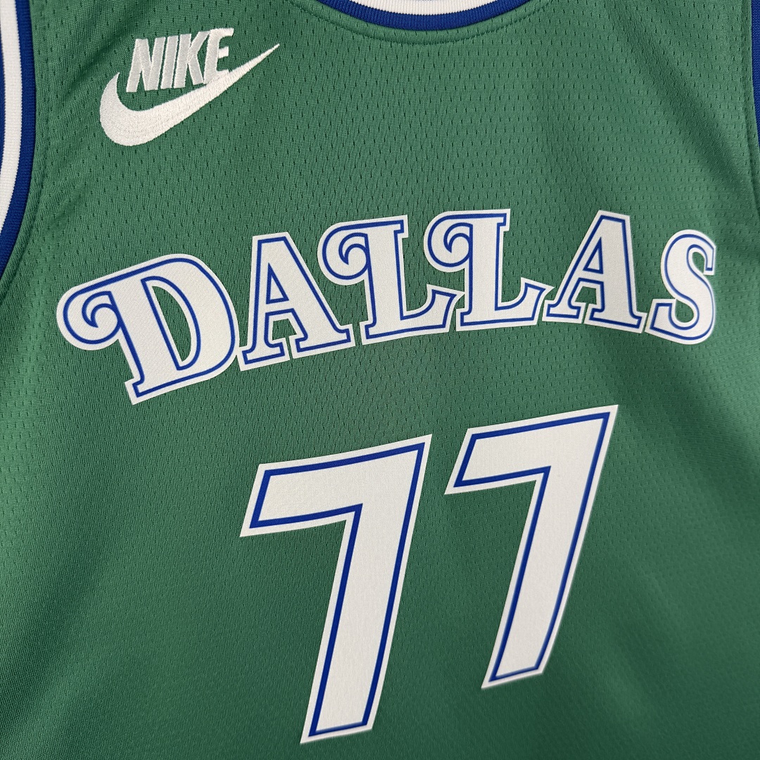 Dallas Mavericks 25/26 Retrô #77 Luka Doncic Camisa Verde, foto 6