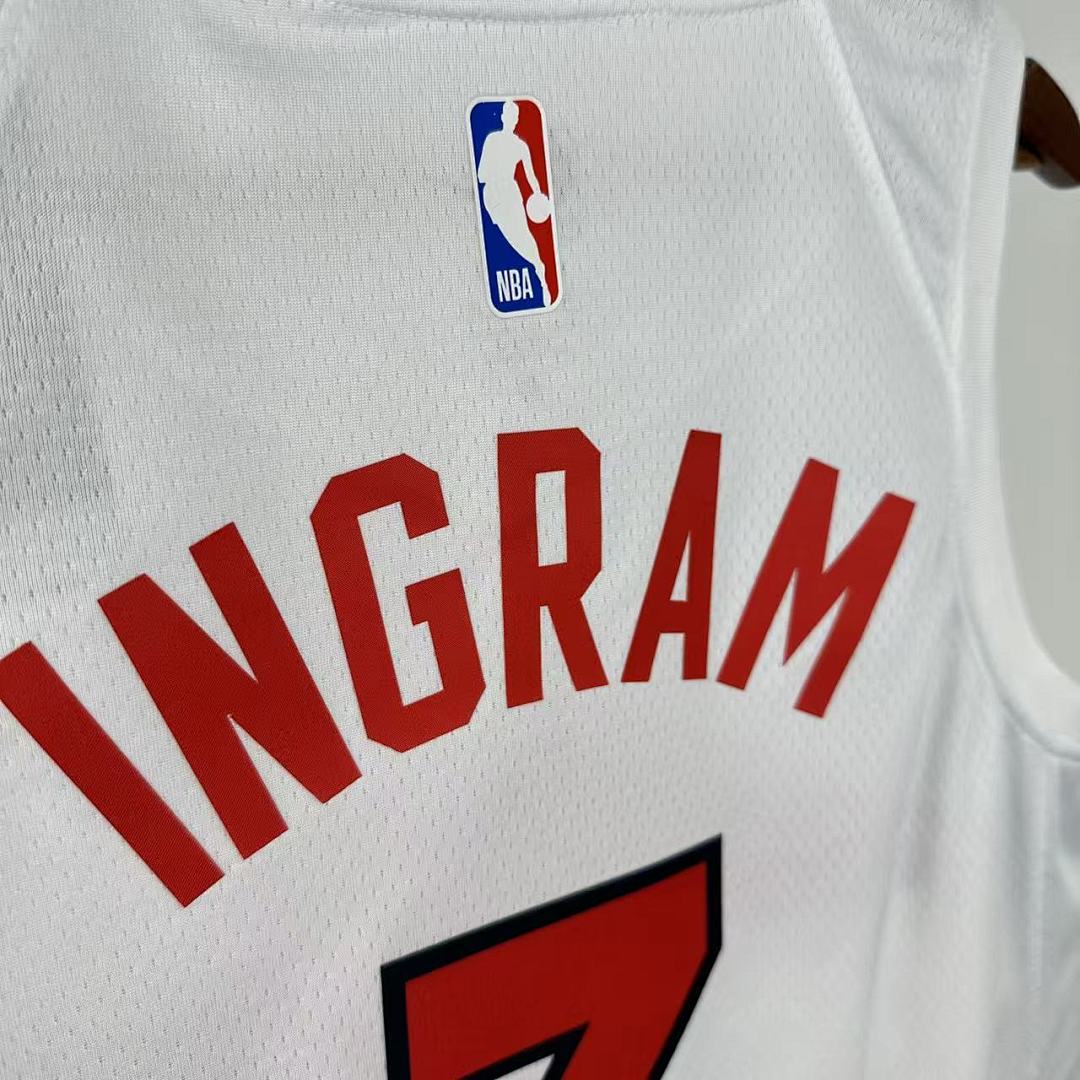 Toronto Raptors 22/23 Casa #3 Brandon Ingram Camisa Branca, foto 7