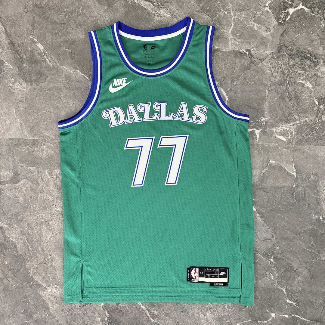 Dallas Mavericks 25/26 Retrô #77 Luka Doncic Camisa Verde, foto 9