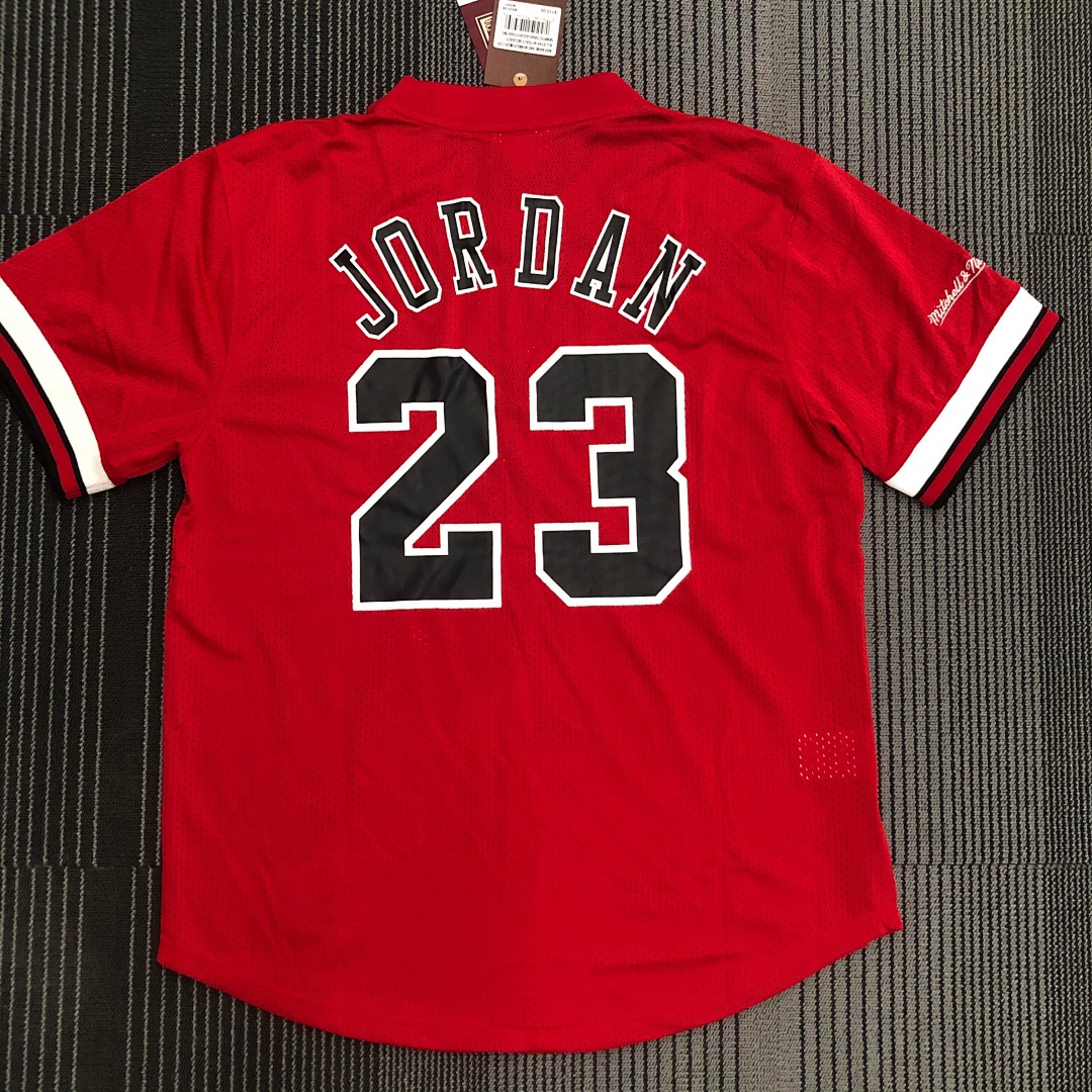 Mitchellness 公牛队 红色 23号 乔丹 艾佛森 复古网眼短袖, foto 17