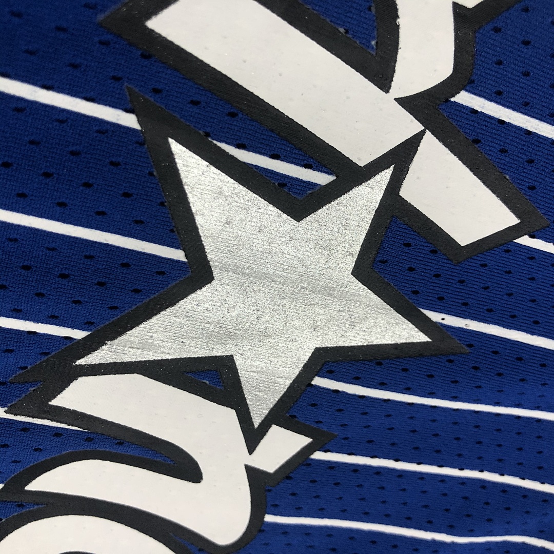 Mitchellness 魔术队 蓝色 1号 ”便士“哈达威 复古网眼短袖, foto 13