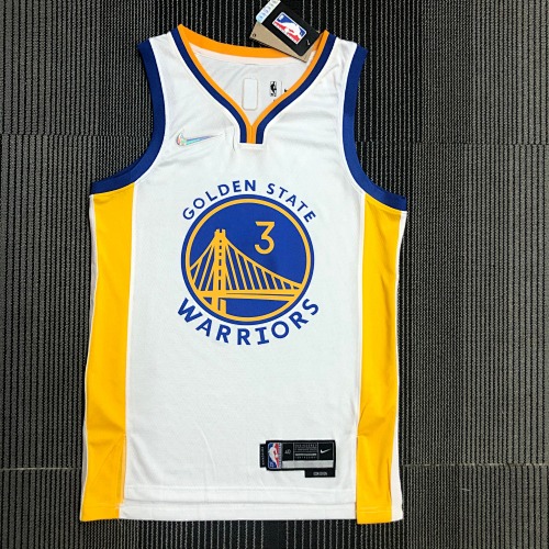 75周年 勇士队 V领 白色 3号 普尔