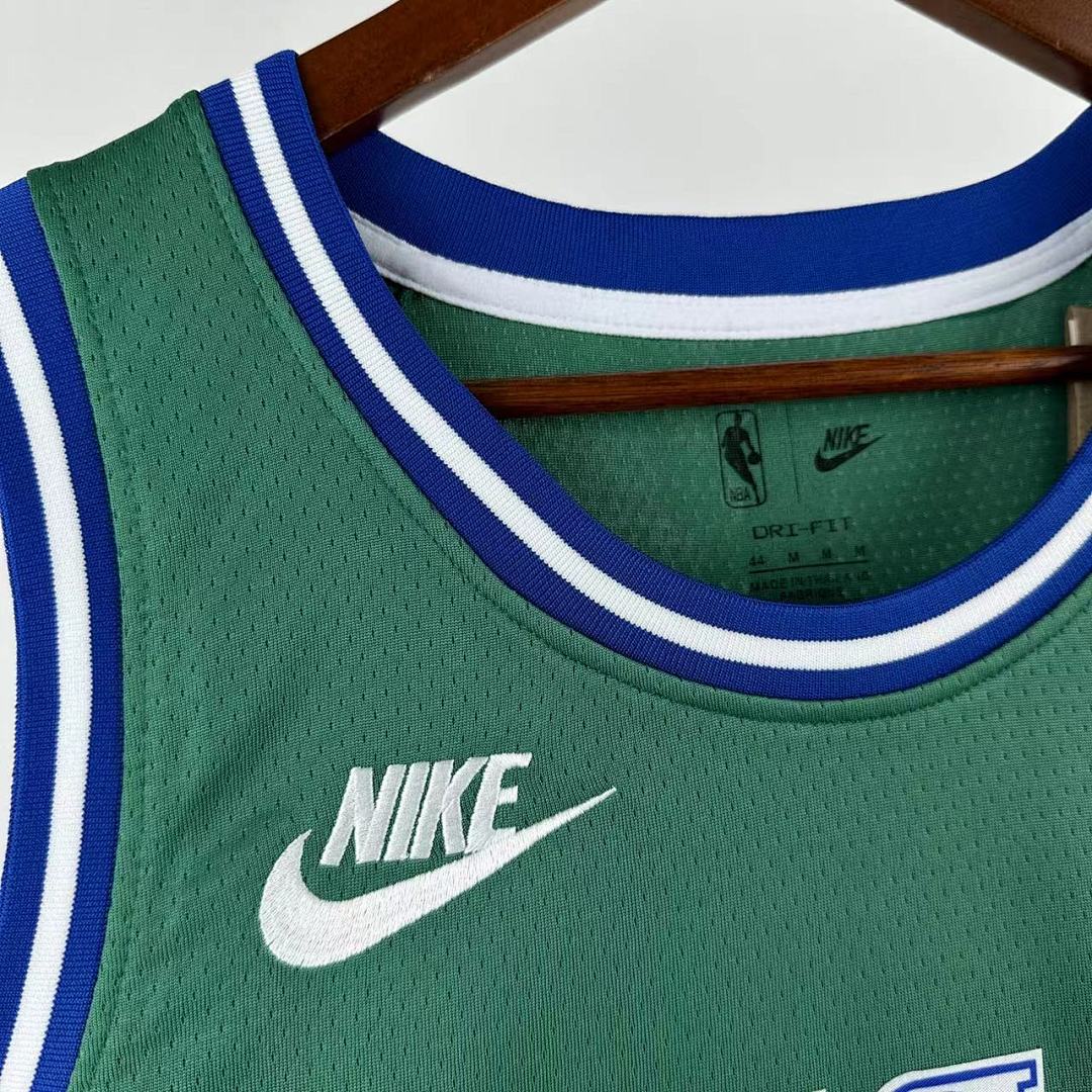 Dallas Mavericks 25/26 Retrô #32 Cooper Flagg Camisa Verde, foto 4