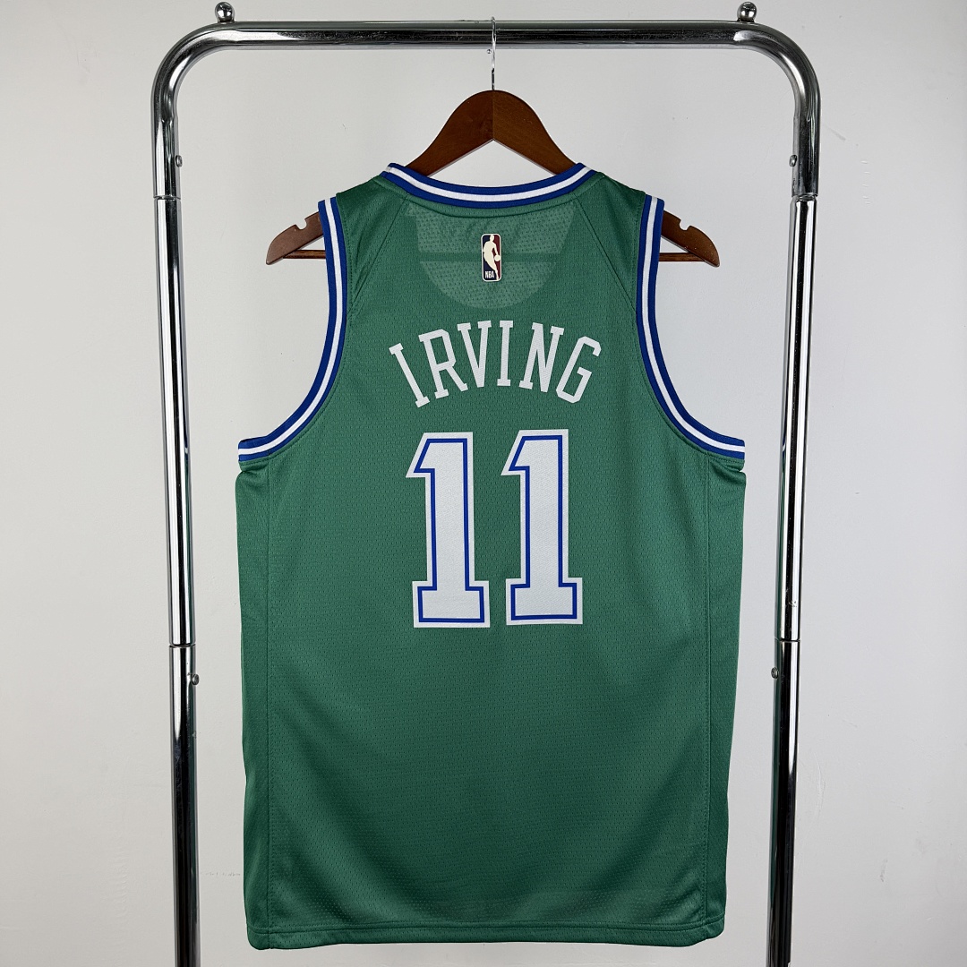 Dallas Mavericks 25/26 Retrô #11 Kyrie Irving Camisa Verde, foto 9