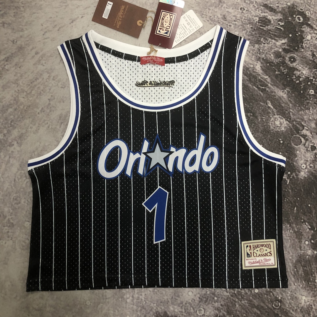 MN女款露脐复古球衣:魔术队 黑色 1号 哈达威, foto 22
